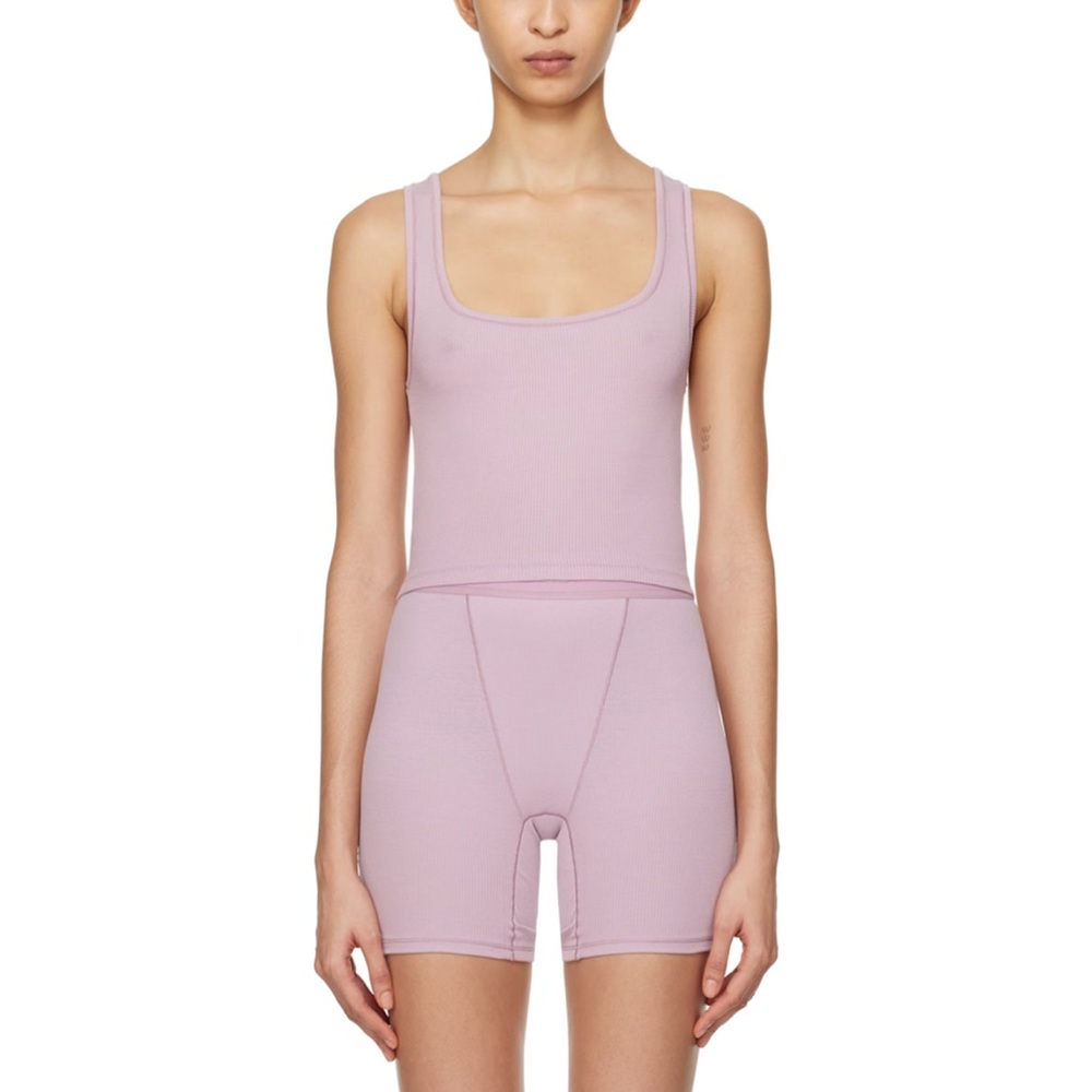 SKIMS Women’s Lavender Ribbed Boxer Briefs